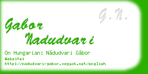 gabor nadudvari business card